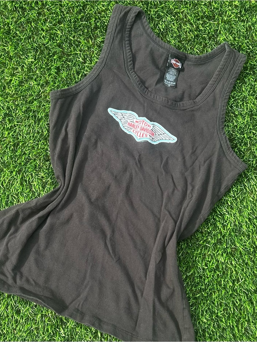 Harley-Davidson Black Tank Top with Wing Emblem